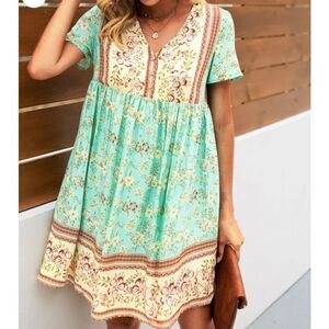 BERNIE Boho Babydoll Dress Size Small